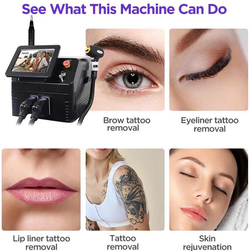 2in1 808nm Hair Removal Diode Laser Picosecond Tattoo Removal Skin Rejuvenation Machine