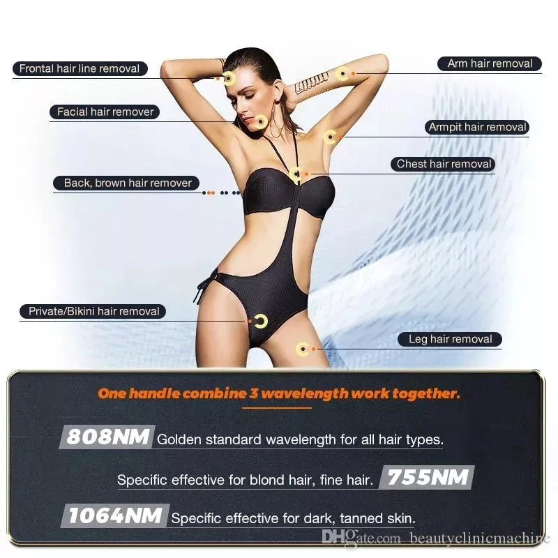 2in1 808nm Hair Removal Diode Laser Picosecond Tattoo Removal Skin Rejuvenation Machine