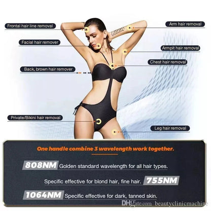 2in1 808nm Hair Removal Diode Laser Picosecond Tattoo Removal Skin Rejuvenation Machine