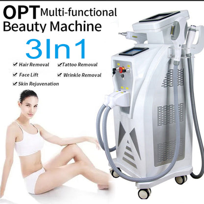 3IN1 IPL OPT Hair Removal Nd Yag Laser Tattoo Removal RF SKIN REVENATION Machine