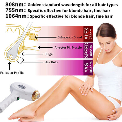 808nm Diode Laser Hair Removal Machine Skin Rejuevantion ND YAG LASER Tattoo Removal